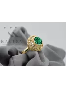 14k žluté zlato Smaragd  Vintage craft vrc059y